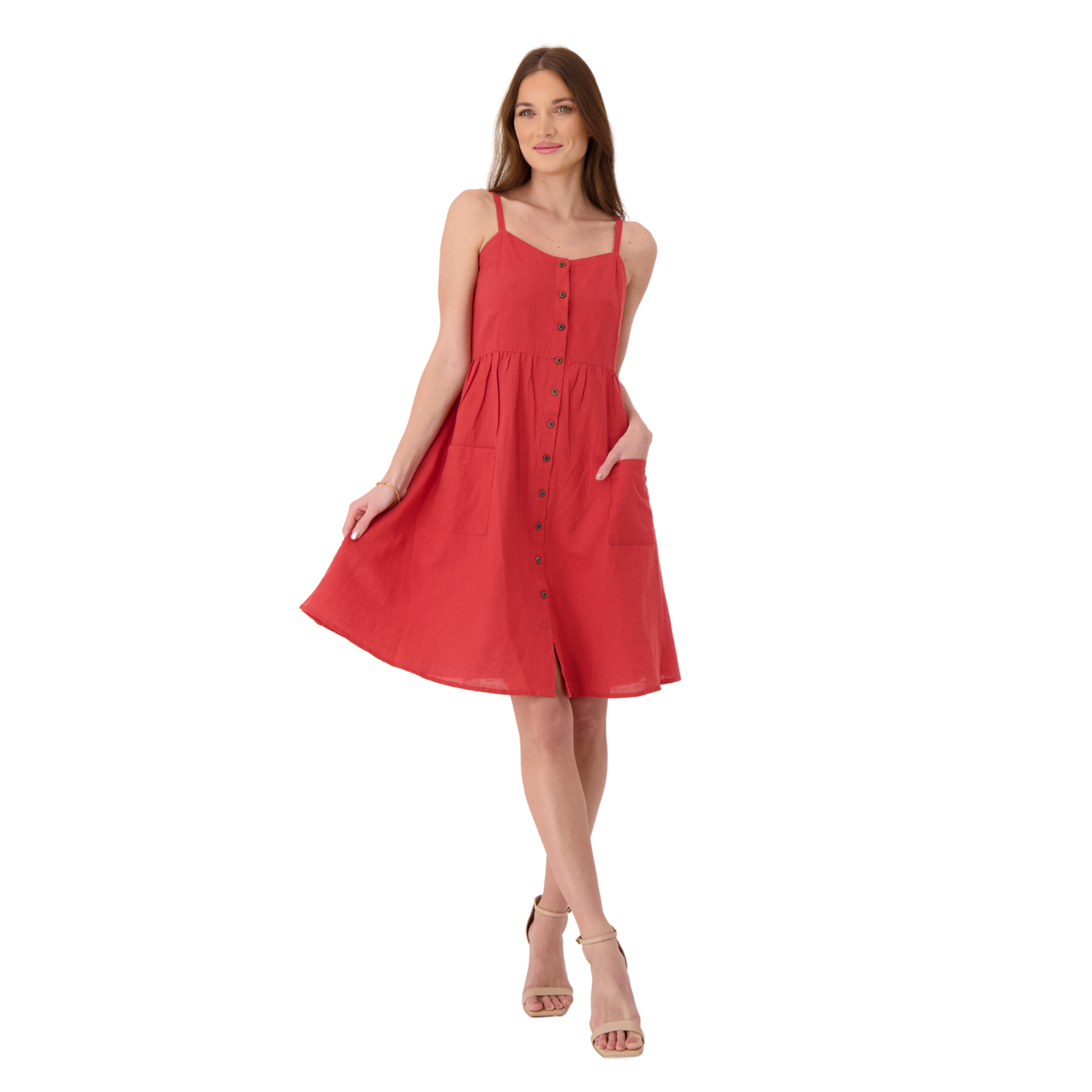 Millie Pocket detail Linen dress