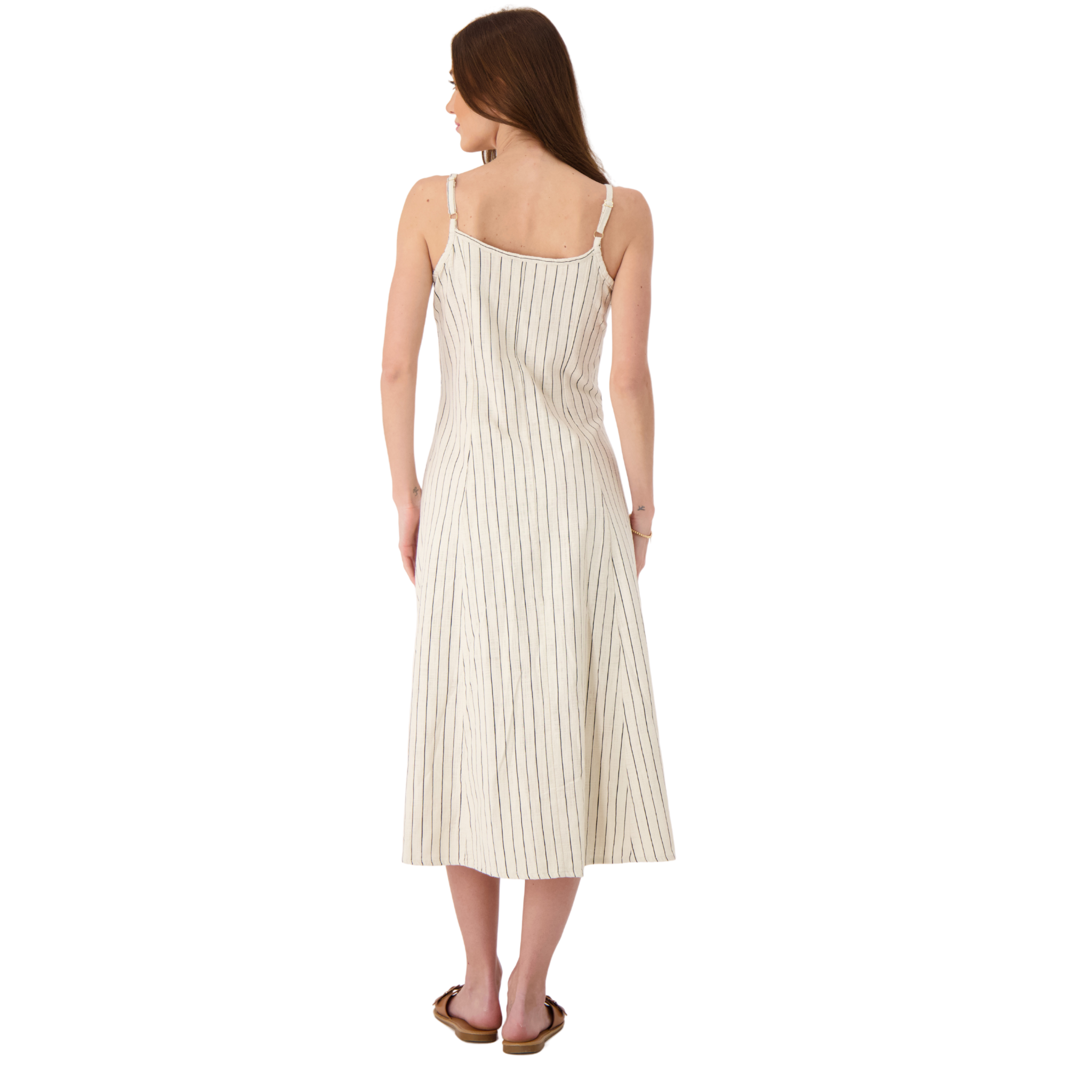 The Margot Stripes Linen gown