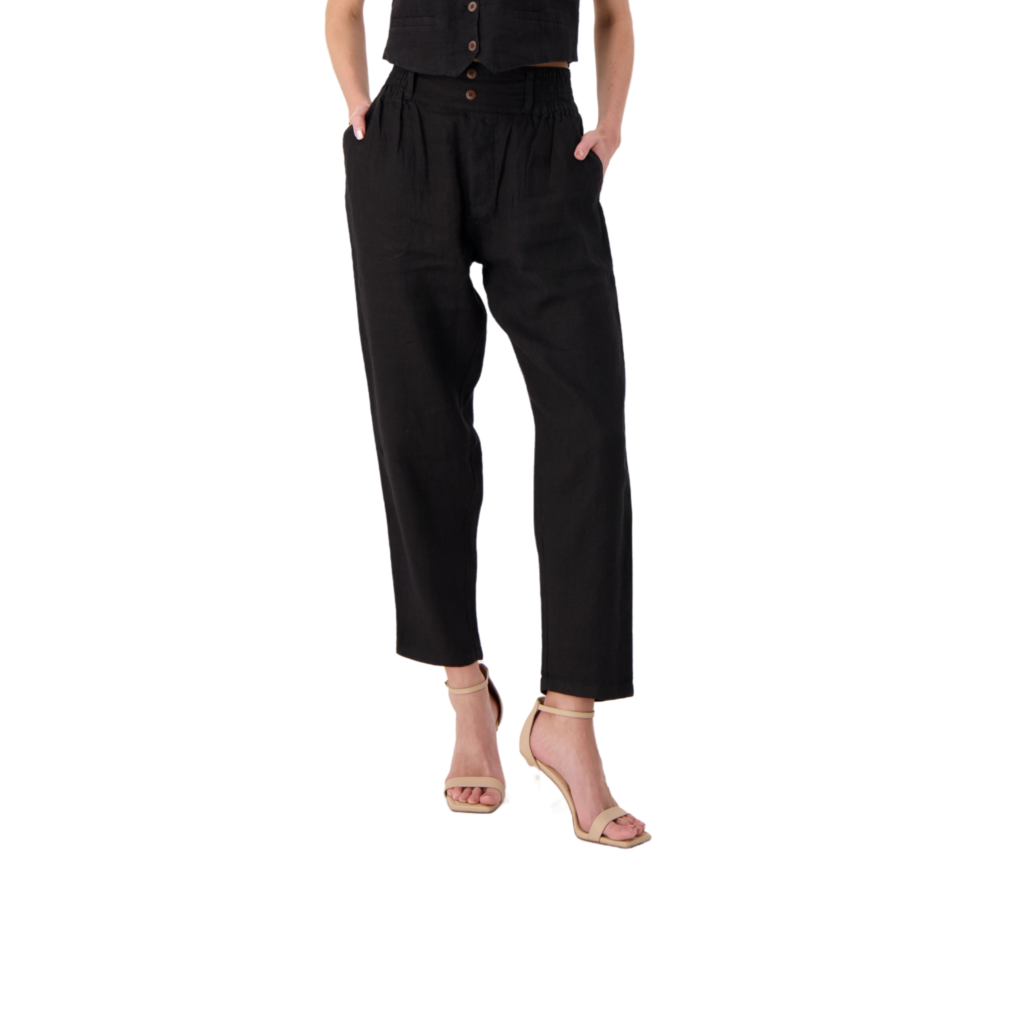 Célina High waist Linen Pant