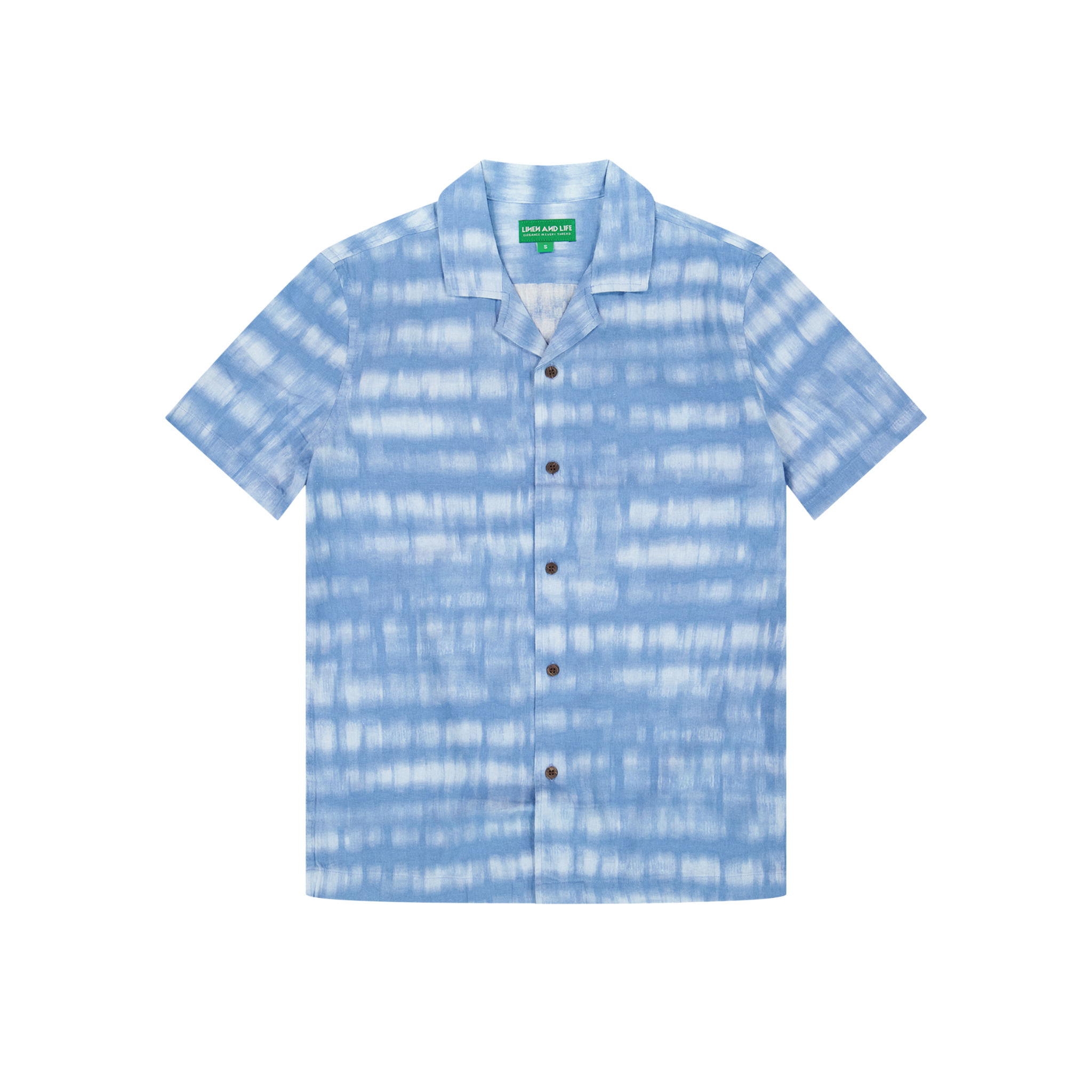 The Jasper Printed Linen Revere Collar Shirt