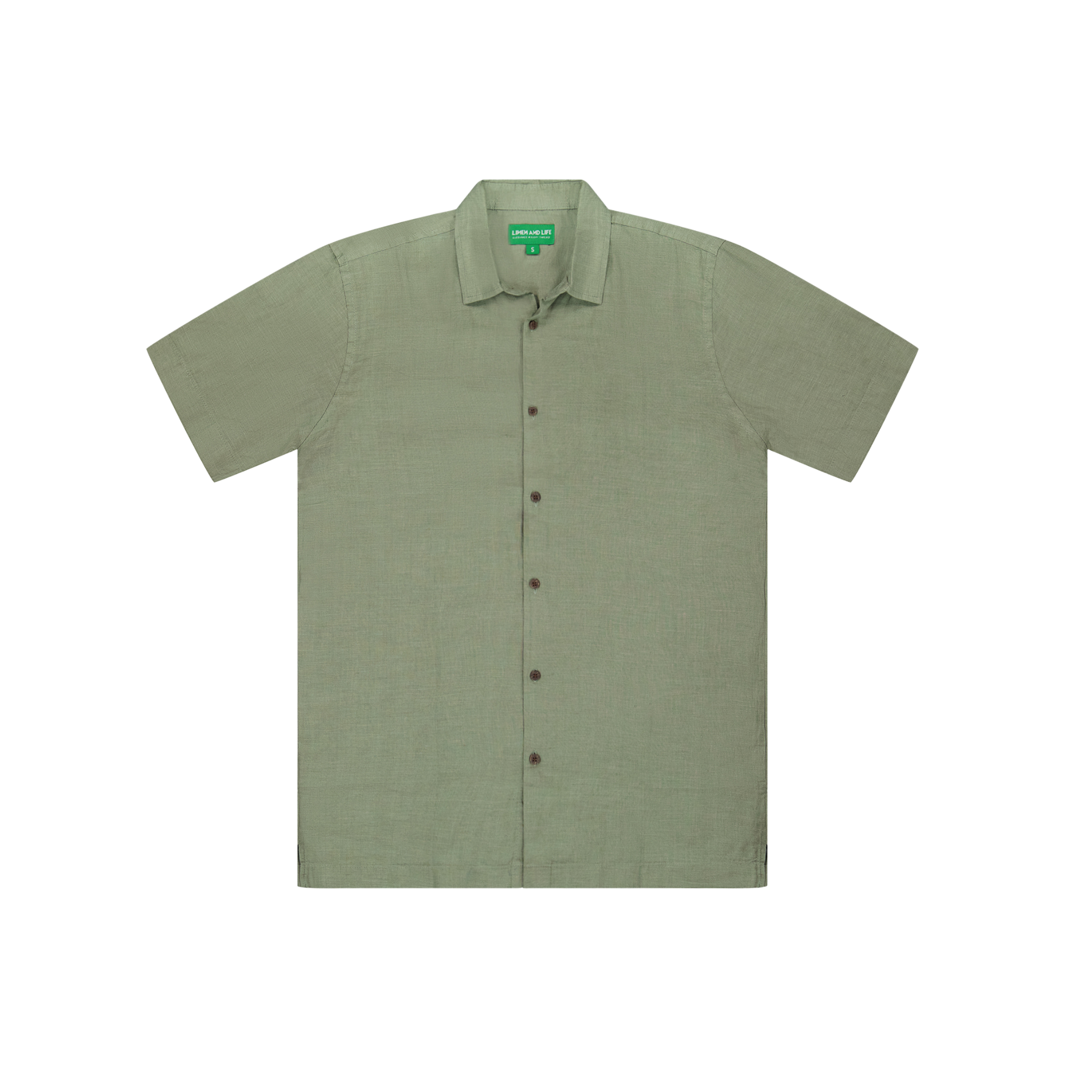 Arvénoir Classic Olive Linen Shirt