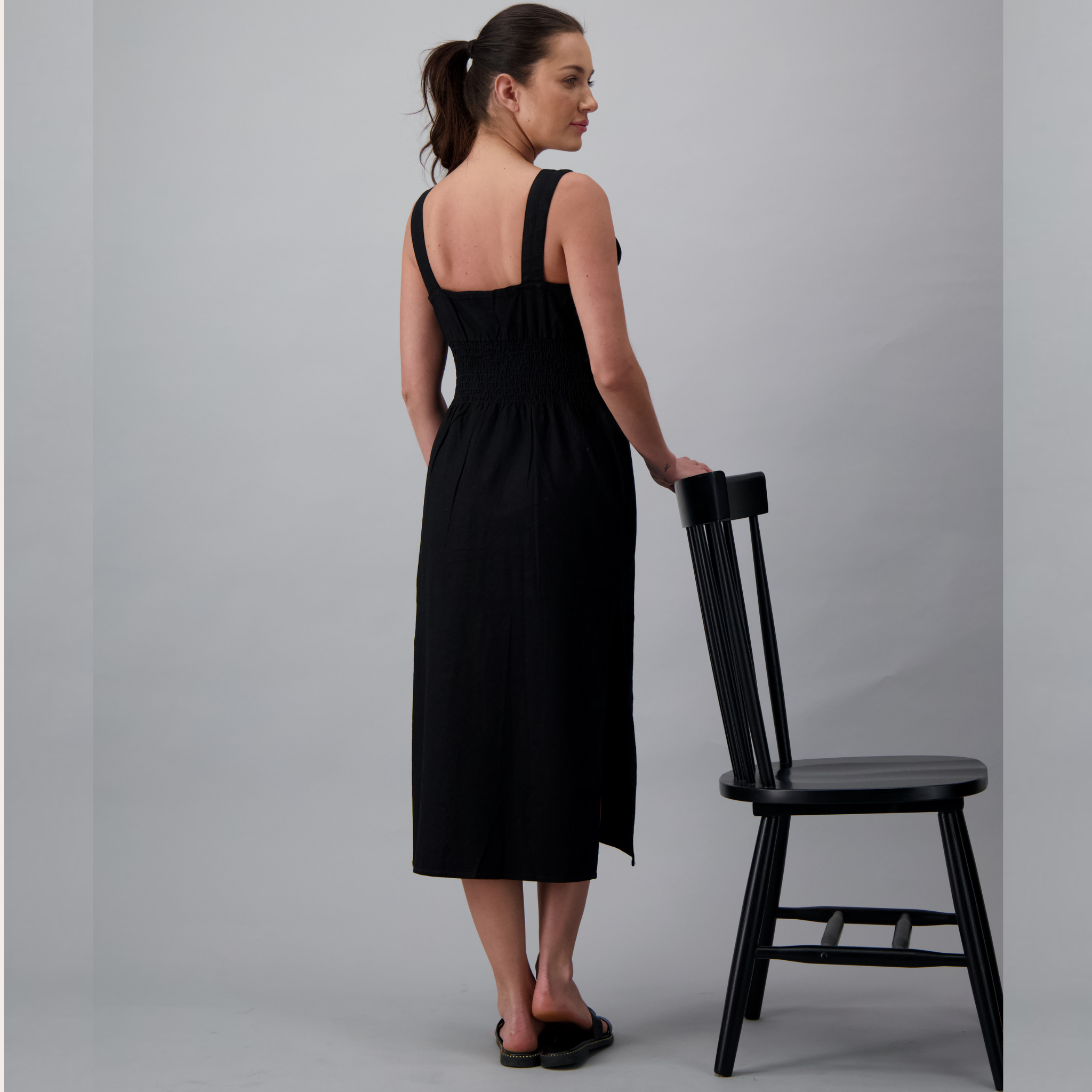 Noirline Linen midi Dress