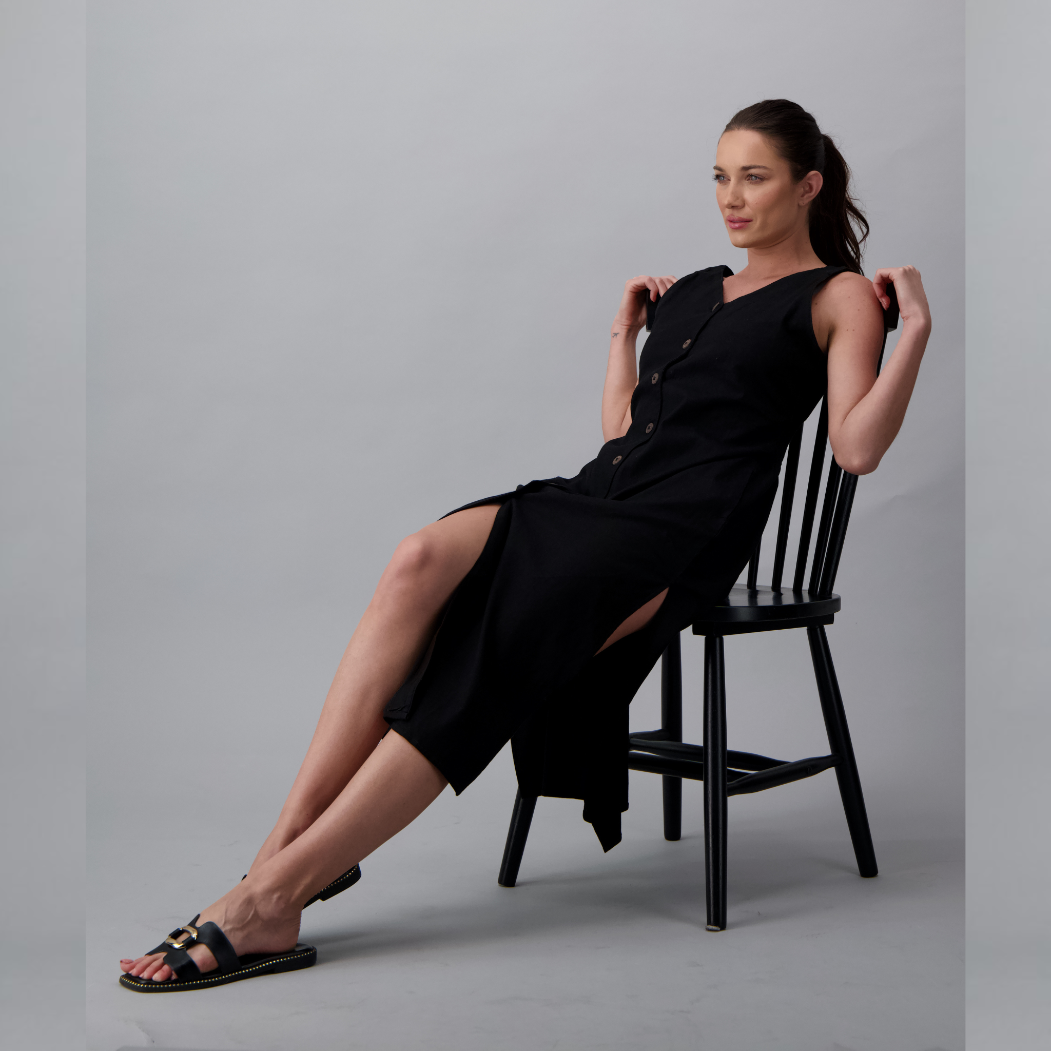 Noirline Linen midi Dress