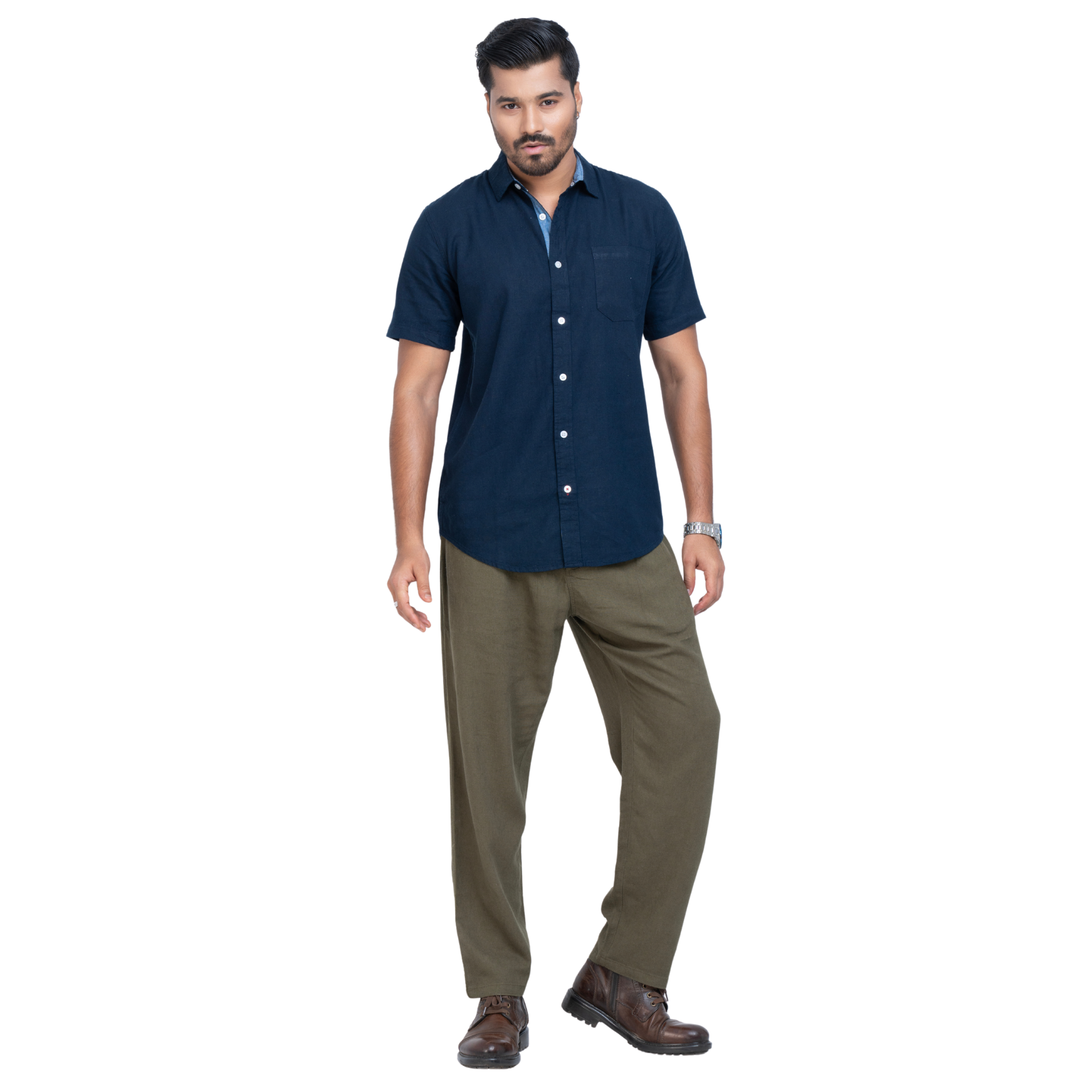 Dark Nevy Linen Shirt- Timeless Comfort