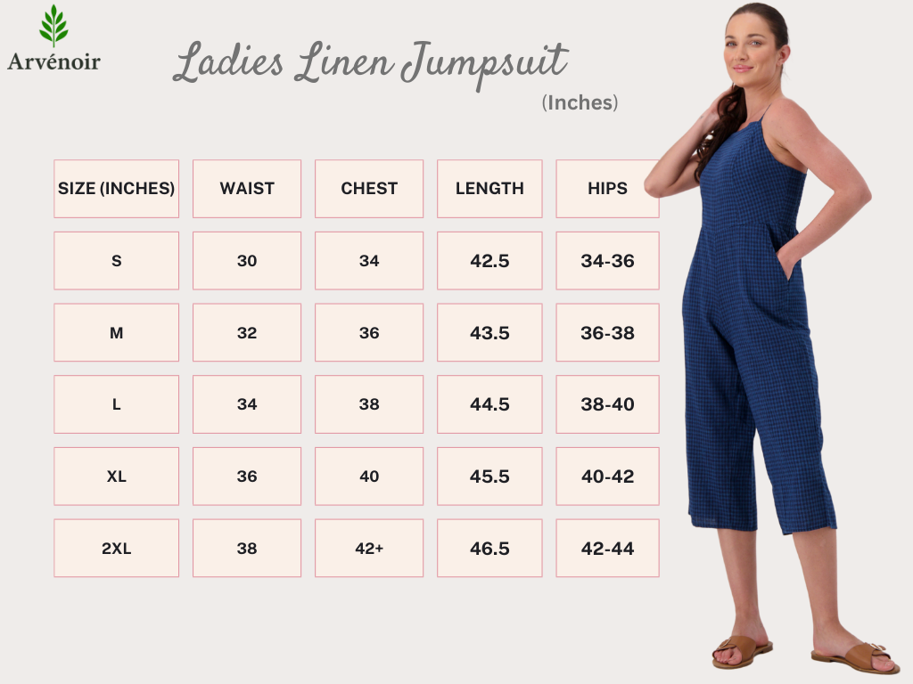 Allore Linen Checks Jumpsuit