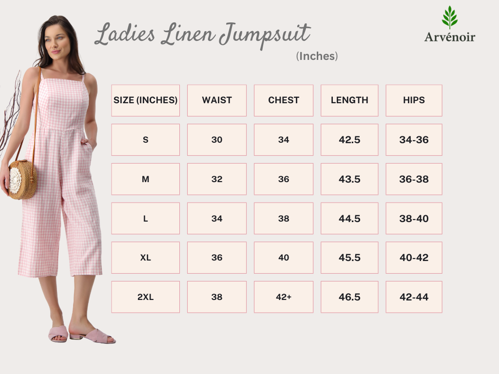 Rosalie Pink Linen Check Jumpsuit