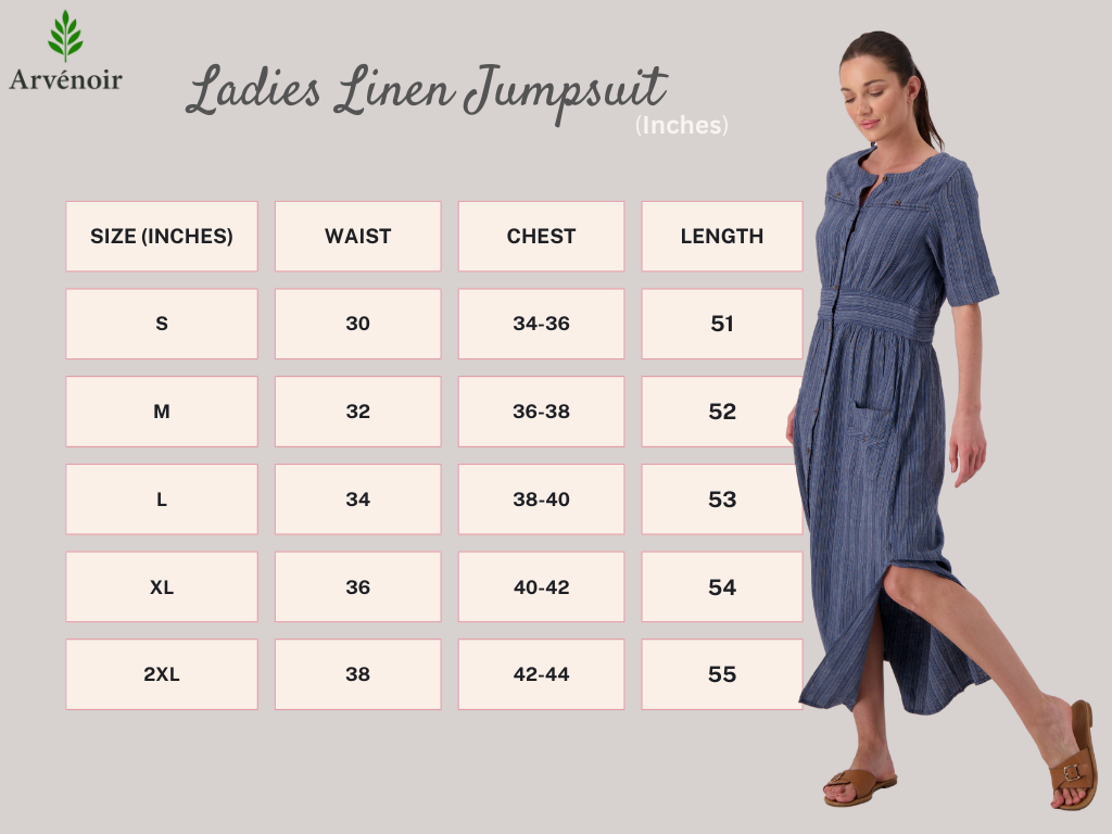 Hélène Linen Stripe Long Dress (Midnight Navy)