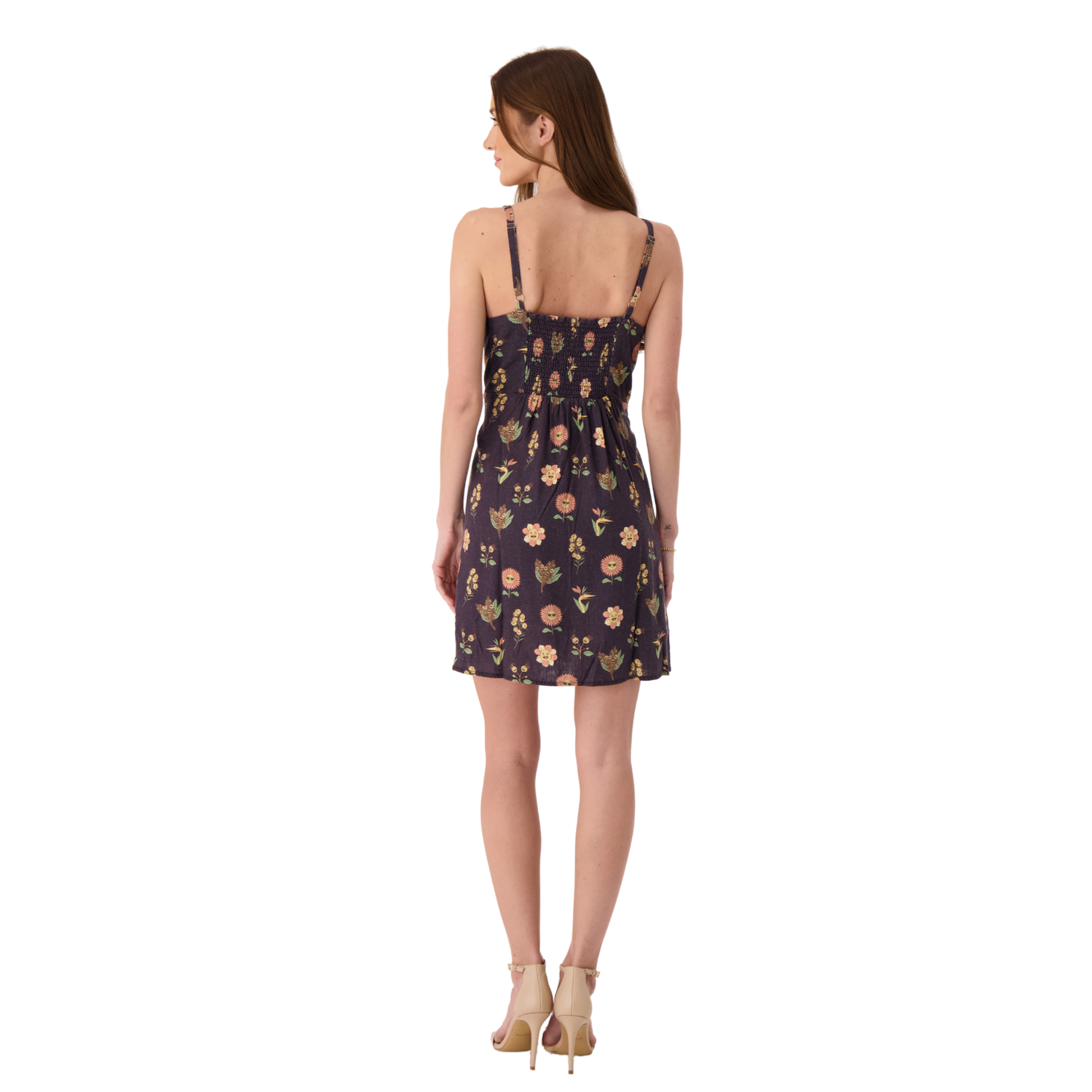 Anna Smoked Linen Short Jumpsuit