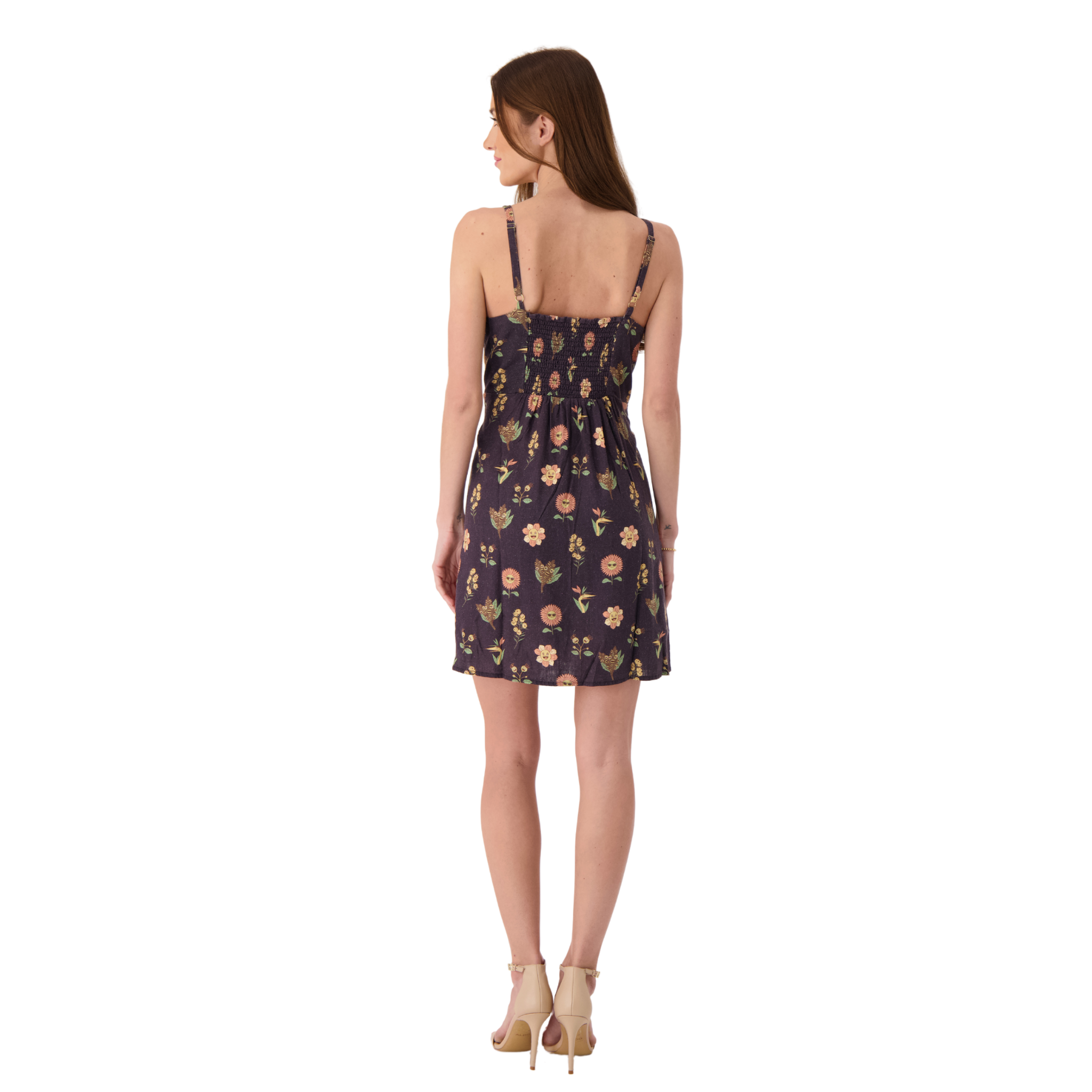 Anna Smoked Linen Short Jumpsuit