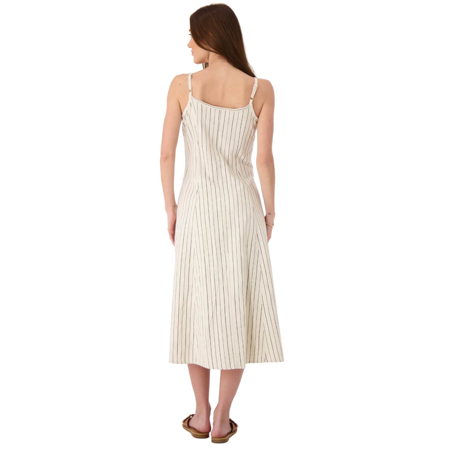 The Margot Stripes Linen gown