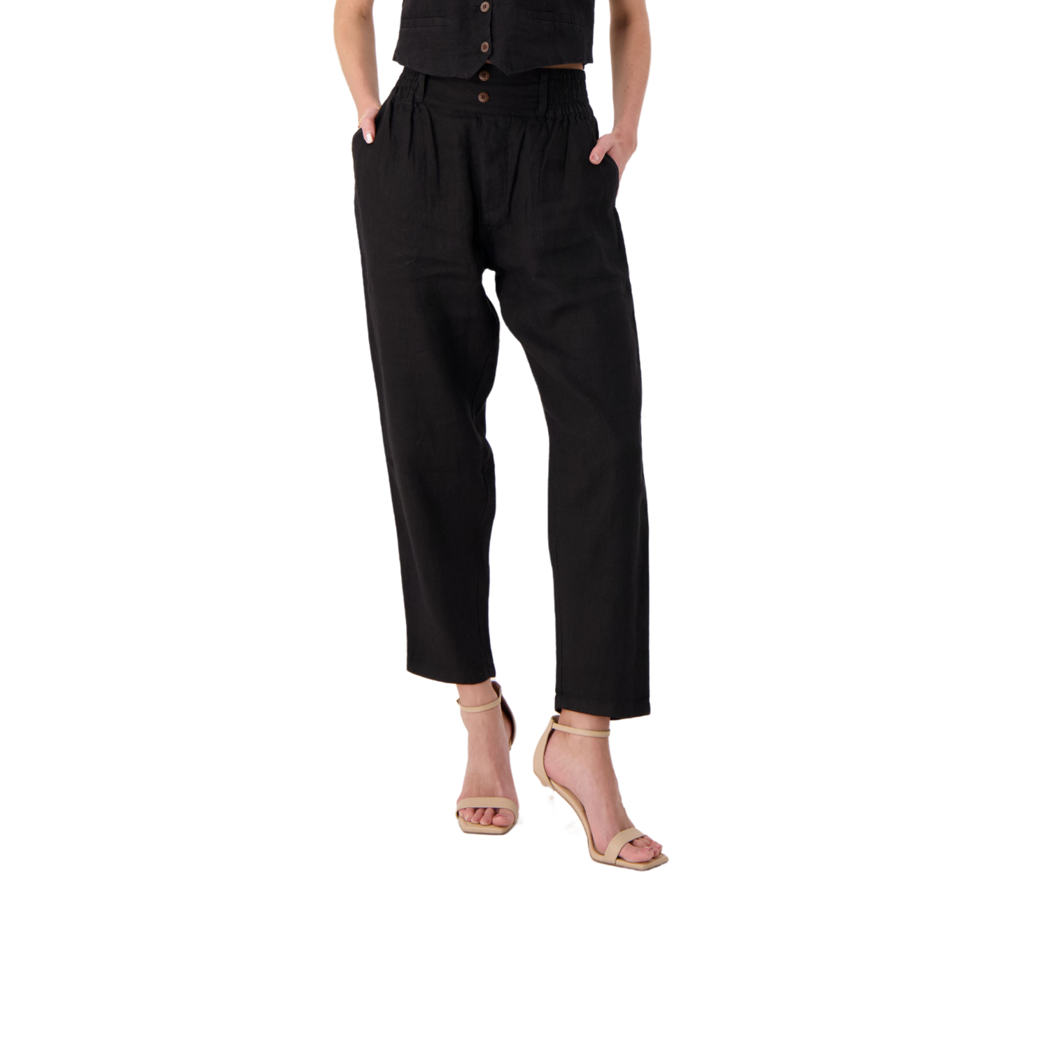 Célina High waist Linen Pant