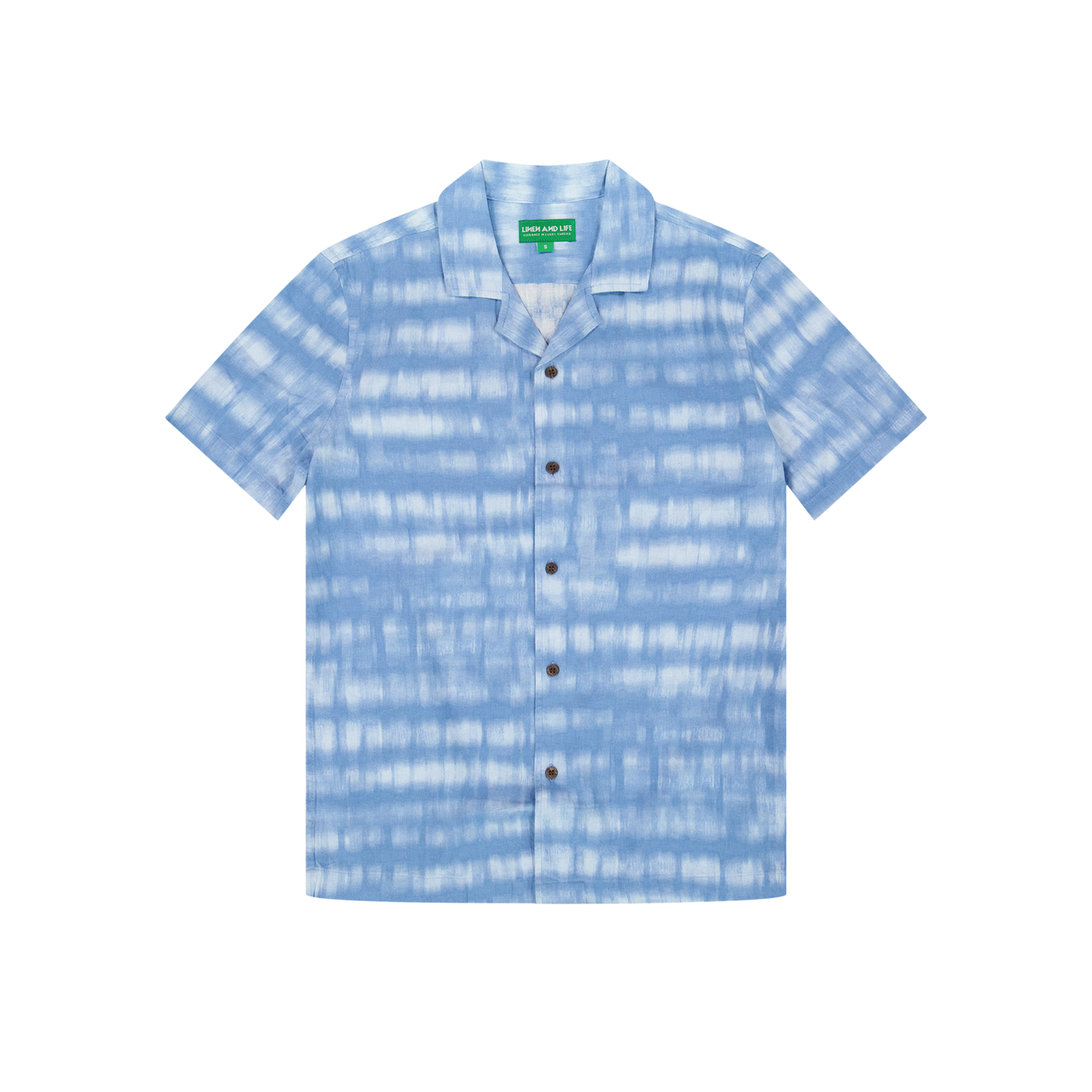 The Jasper Printed Linen Revere Collar Shirt