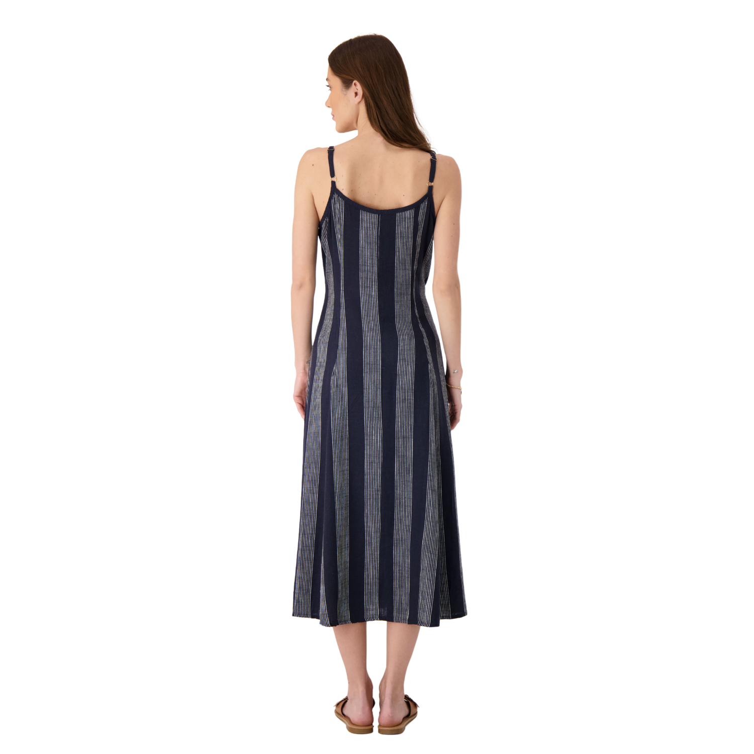 The Noir Linen Stripe Gown