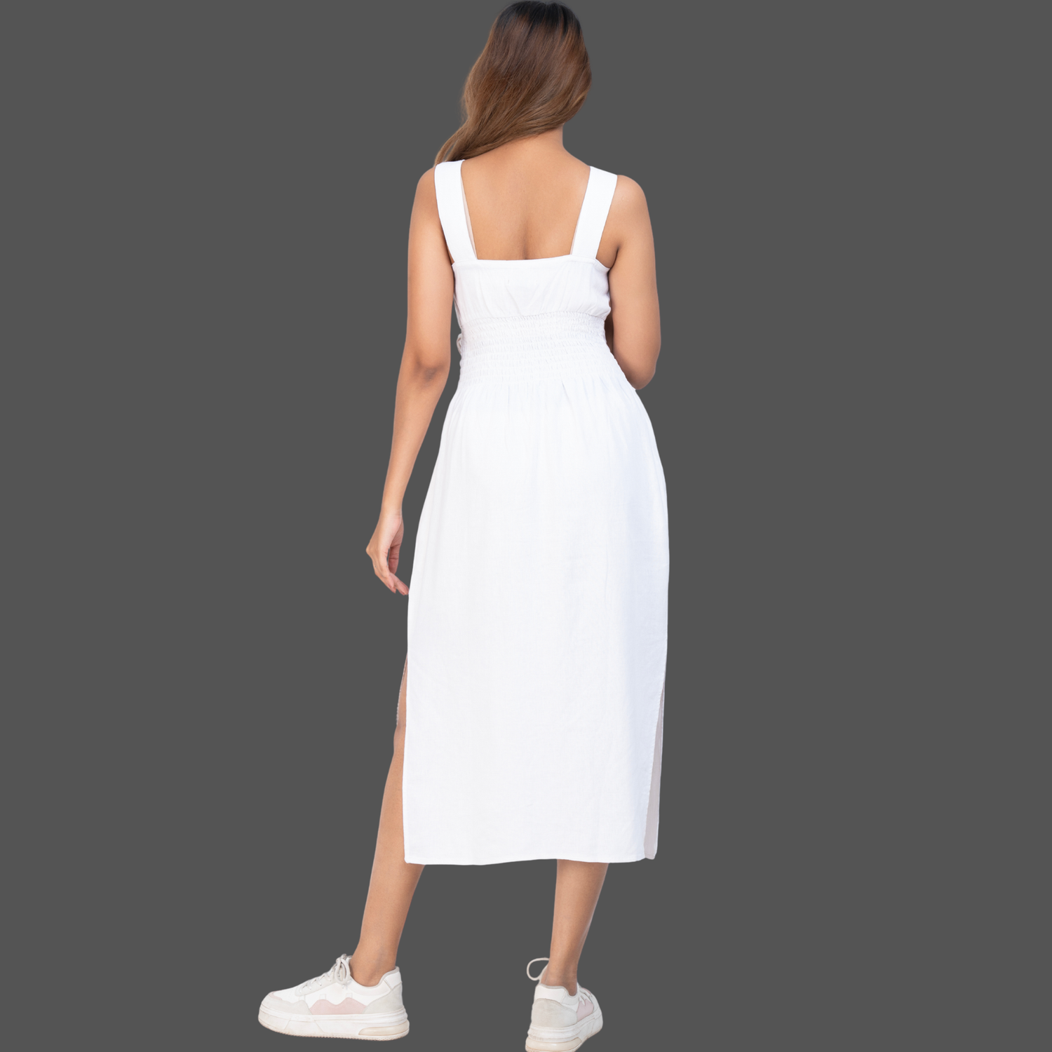 Bella Long Linen Dress