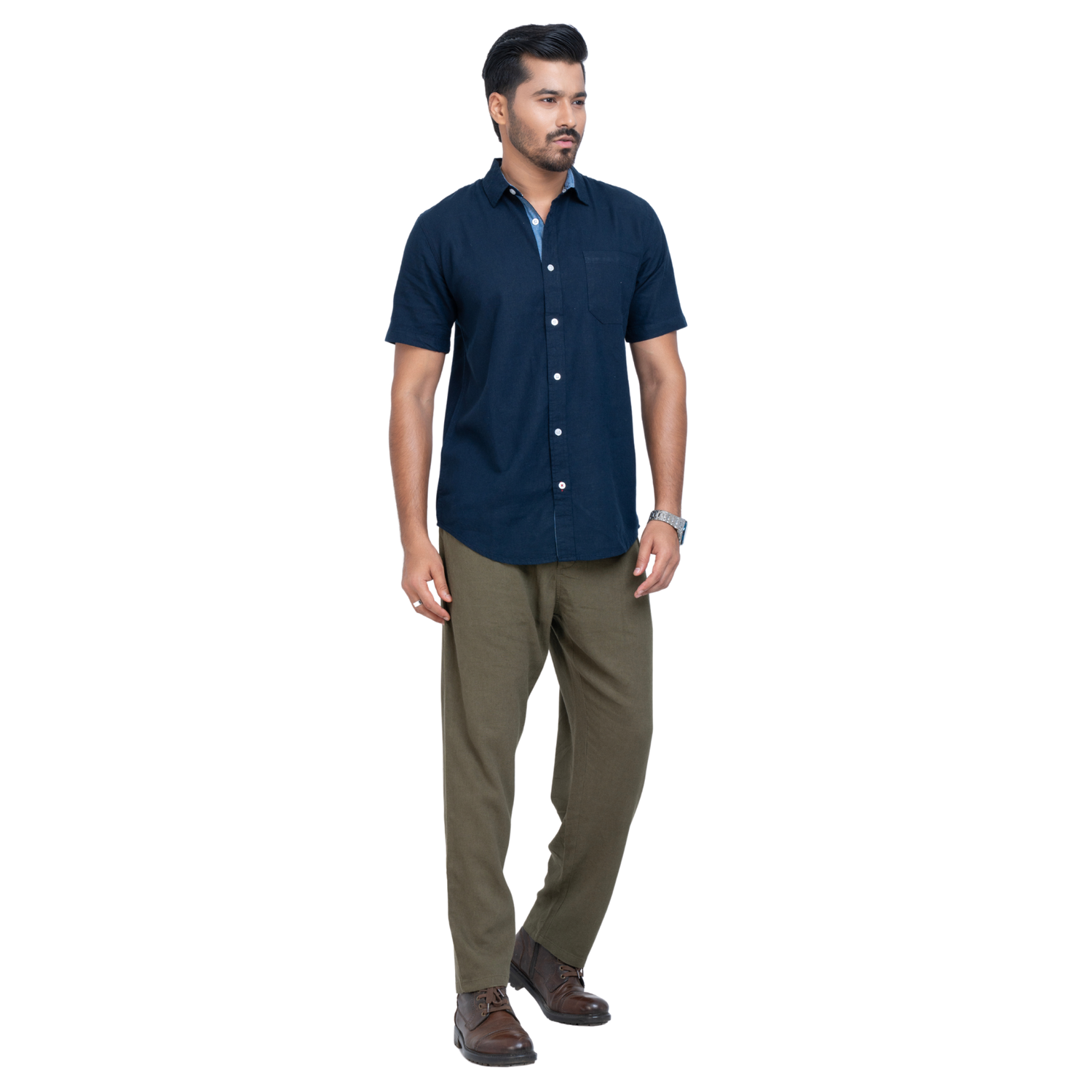 Dark Nevy Linen Shirt- Timeless Comfort