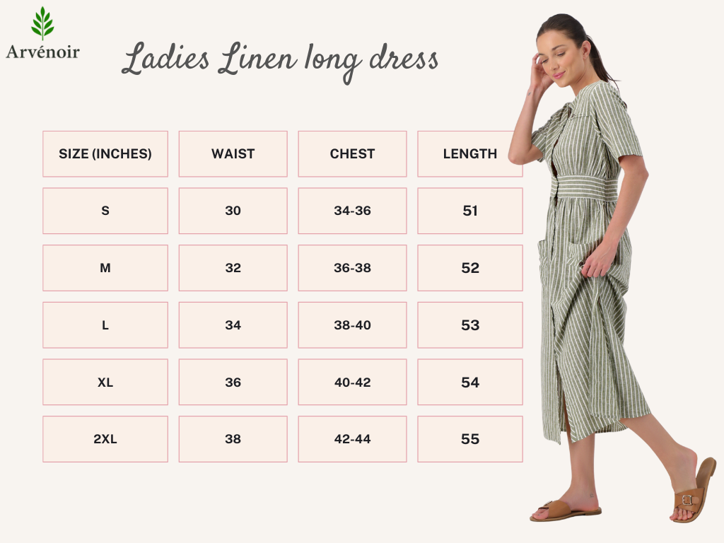 Élise Striped Linen Long Dress